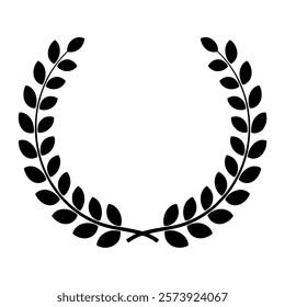  laurel wreath vector in white background