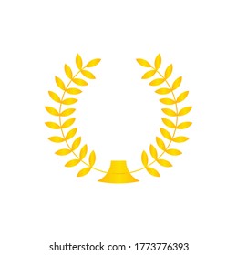 Laurel wreath vector.flat vector graphic in white background
