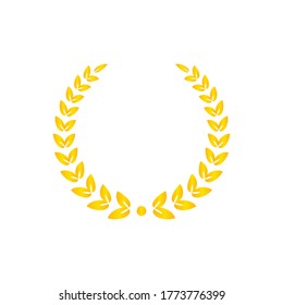 Laurel wreath vector.flat vector graphic in white background