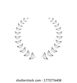 Laurel wreath vector.flat vector graphic in white background