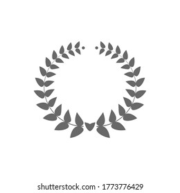Laurel wreath vector.flat vector graphic in white background