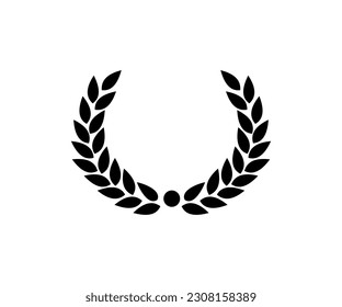 Laurel wreath victory icon. Branches of olives, symbol of victory vector design and illustration.
