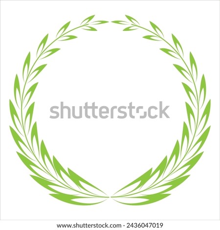 Laurel wreath victory icon set. circular laurel foliate, wheat and oak wreaths depicting an award, achievement, heraldry, nobility on white background. Emblem floral greek branch flat style. EPS 10