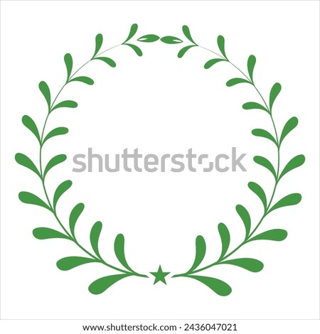 Laurel wreath victory icon set. circular laurel foliate, wheat and oak wreaths depicting an award, achievement, heraldry, nobility on white background. Emblem floral greek branch flat style. EPS 10