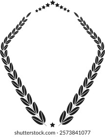 laurel wreath, winner award vector illustration.