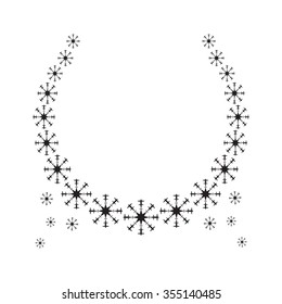 laurel wreath winter, black icon