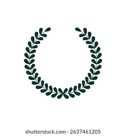 Laurel wreaths and branches with leaves. Vector design