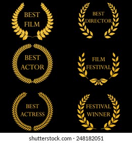 Laurel Wreaths Film Awards Nominationslaurel Wreaths Stock Vector ...