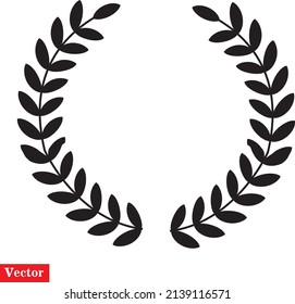 Laurel Wreaths. Flat web icon or sign isolated on white background..eps
