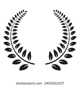 Laurel wreaths icon .Awards icon. Branches symbol,Silhouette .