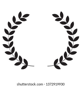Laurel wreaths icon on white background. flat style. Laurel wreaths icon for your web site design, logo, app, UI. Simple flat symbol. Laurel sign. 