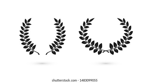 Laurel wreaths icons for web design. Award sign. Vector illustration