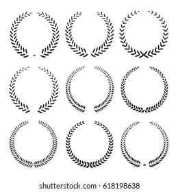 Laurel wreaths. Retro Design. Vector illustration.