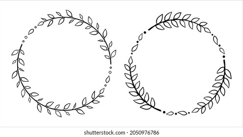 laurel wreaths set vector illustration 