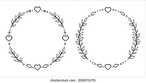 laurel wreaths set vector illustration 