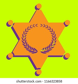 Laurel Wreaths sign. Vector. 