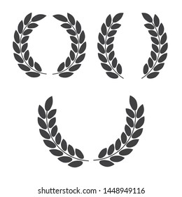 Laurel Wreaths Vector. Award signs with laurel wreath