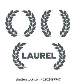 Laurel Wreaths Vector. Award signs with laurel wreath 