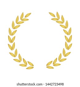 Laurel Wreaths Vector. GOLD Laurel 