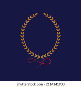 Laurel wreaths vector illustration. Award icon.