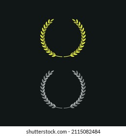 Laurel wreaths vector illustration. Award icon.