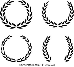 Laurel Wreaths Vector Isolated