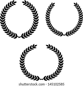 Laurel Wreaths Vector Isolated