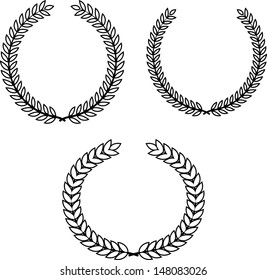 Laurel Wreaths Vector Isolated