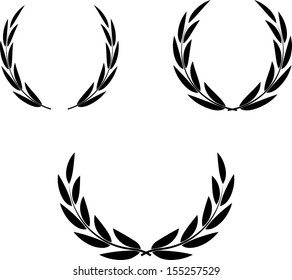 Laurel wreaths vector isolated