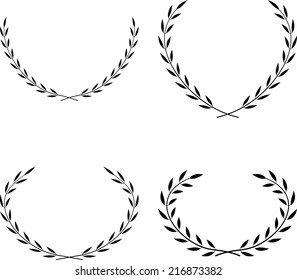 Laurel Wreaths Vector. Vector laurel wreaths. Laurel wreaths isolated
