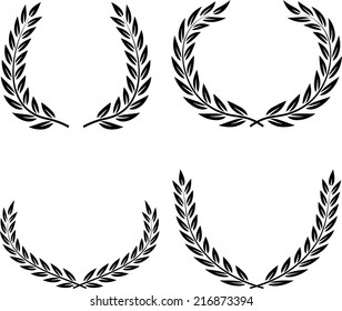 Laurel Wreaths Vector. Vector laurel wreaths. Laurel wreaths isolated
