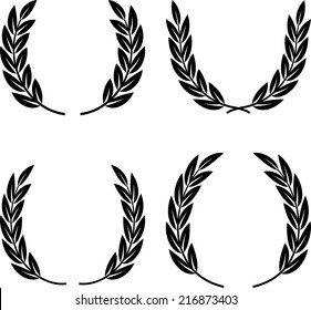 Laurel Wreaths Vector. Vector laurel wreaths. Laurel wreaths isolated