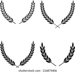 Laurel Wreaths Vector. Vector laurel wreaths. Laurel wreaths isolated
