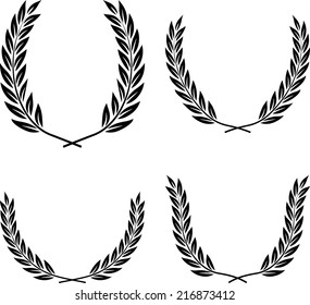 Laurel Wreaths Vector. Vector laurel wreaths. Laurel wreaths isolated
