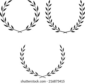 Laurel Wreaths Vector. Vector laurel wreaths. Laurel wreaths isolated