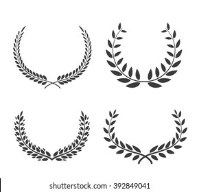 Laurel wreaths vector set. Victory vector element