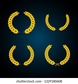 Laurel Wreaths Vector set. Winner symbol for your design