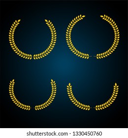 Laurel Wreaths Vector set. Winner symbol for your design