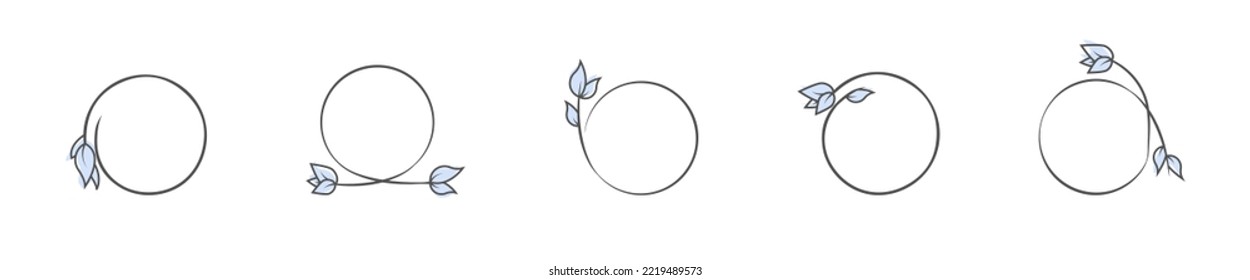 Laurels frames branches. Laurel wreaths collection. Vector isolated illustration.