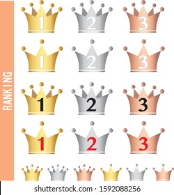 Laurels for winners. 1st, 2nd, 3rd Vector illustration