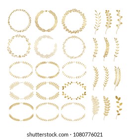 Laurels and wreaths. Design elements for invitations, greeting cards, quotes, blogs, posters and more. Perfect For Wedding Frames