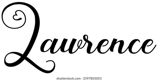 Laurence - black color - first name - ideal for websites, e-mails, presentations, greetings, sublimation cards, cricut, t-shirt, sweatshirt, prints, cricut, silhouette,