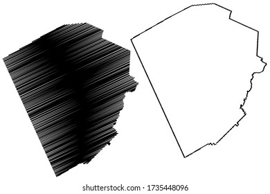 Laurens County, Georgia (U.S. county, United States of America,USA, U.S., US) map vector illustration, scribble sketch Laurens map