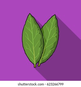 Laurus icon in flat style isolated on white background. Herb an spices symbol stock vector illustration.