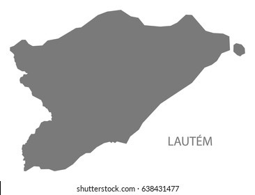 Lautem East Timor map grey illustration silhouette