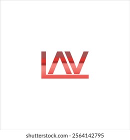 LAV initials logo in gradient red on a white background