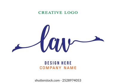 O logotipo com letras LAV é simples, fácil de entender e confiável