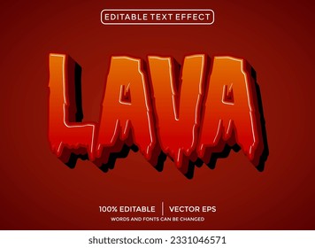 lava 3D editable text effect