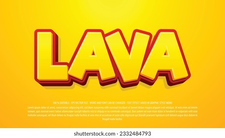 Efecto de texto editable de estilo Lava 3d