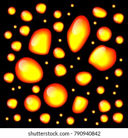 Lava bubble on a black background
